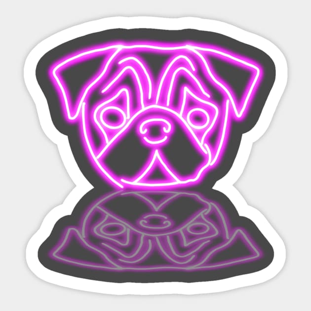 Neon puppy Sticker by LiliMagic